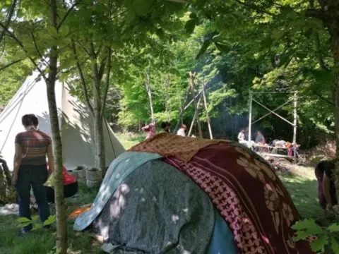 activité chamanique avec grand ours chaman