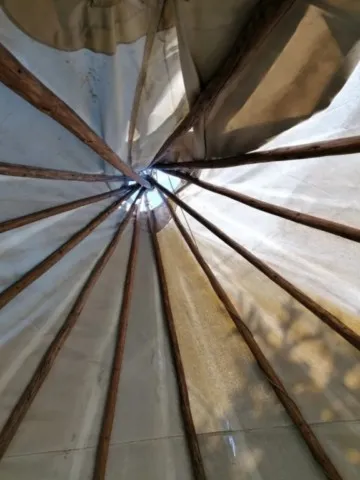 Montage des tipis chez grand ours chaman