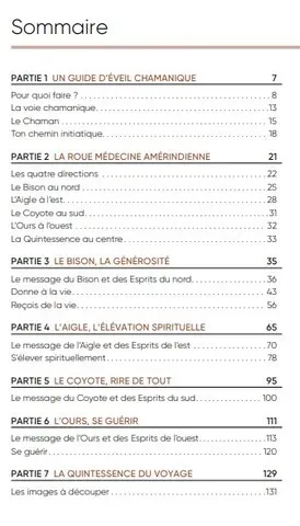 sommaire livre le voyage chamanique
